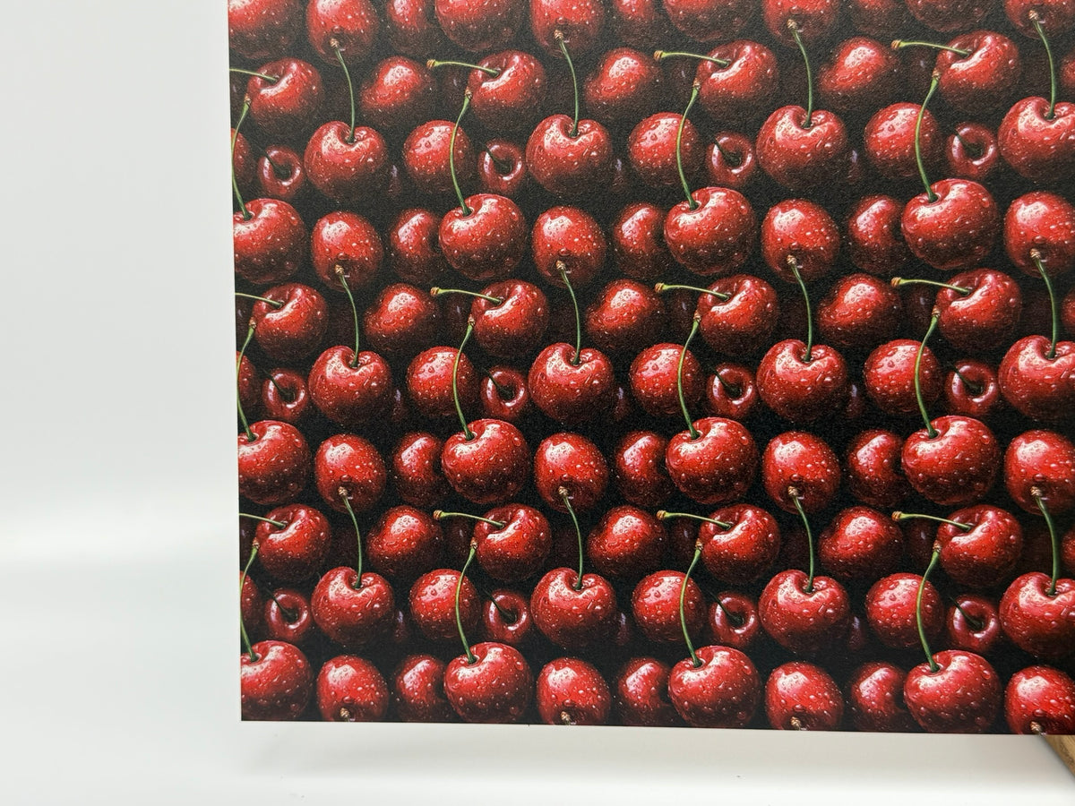 PatternPly® Full Coverage Cherries sheet showing the pattern