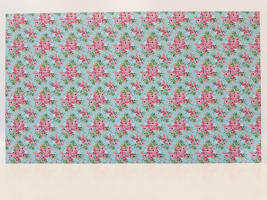 PatternPly® Full Coverage Pink and Aqua Florals LARGE