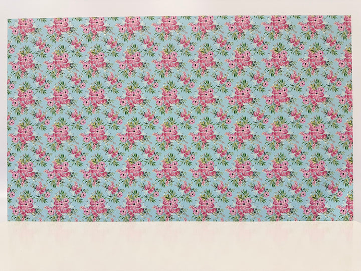 PatternPly® Full Coverage Pink and Aqua Florals LARGE