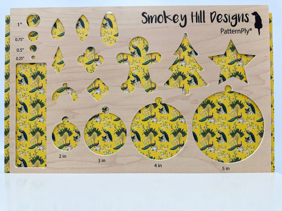 PatternPly® Full Coverage Chinoiserie Peacocks on Yellow