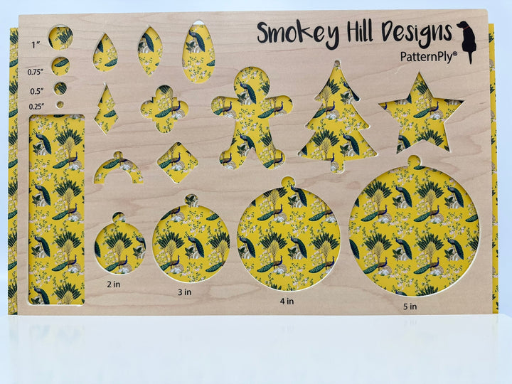 PatternPly® Full Coverage Chinoiserie Peacocks on Yellow