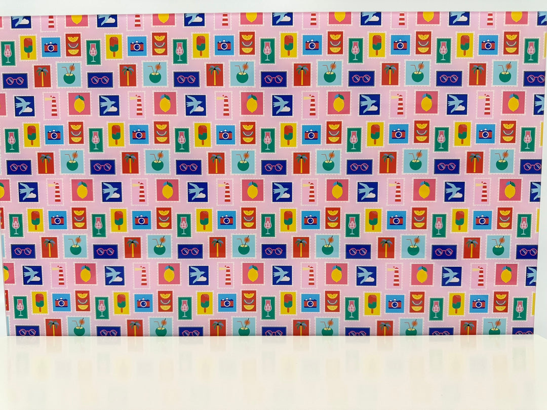 PatternPly® Full Coverage Summer Stamps on Pink