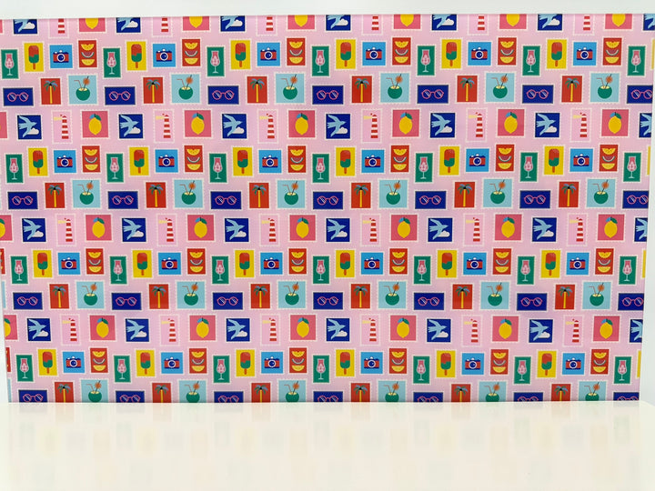 PatternPly® Full Coverage Summer Stamps on Pink