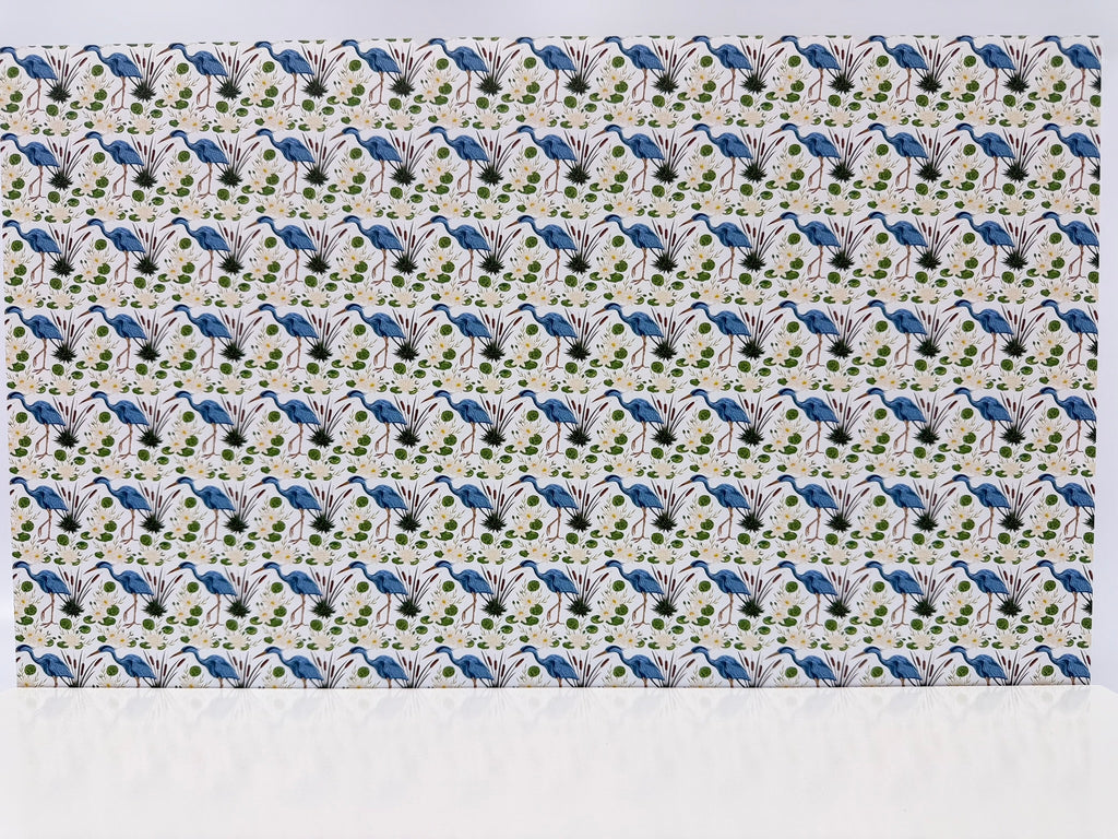 PatternPly® Full Coverage Blue Herons on White MINI product photo 2