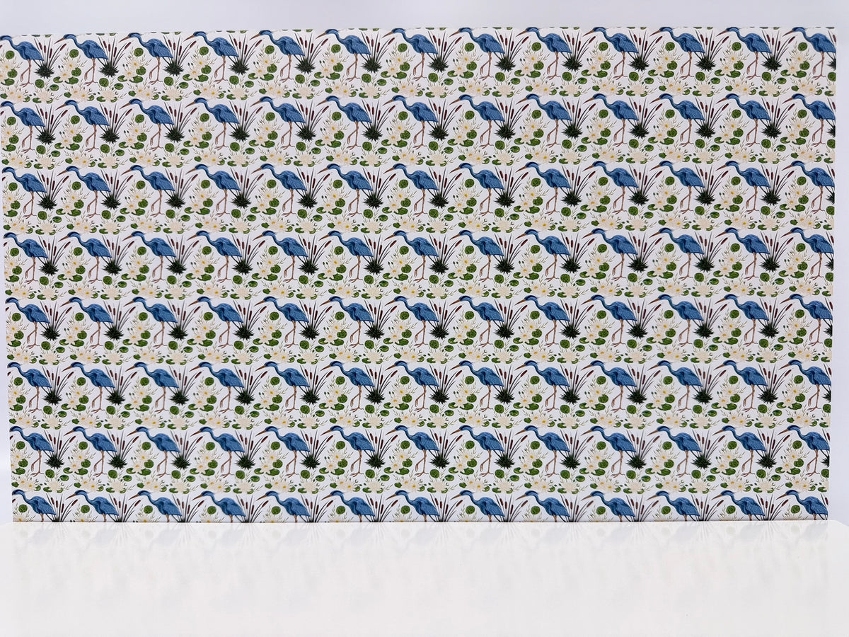 PatternPly® Full Coverage Blue Herons on White MINI product photo 2