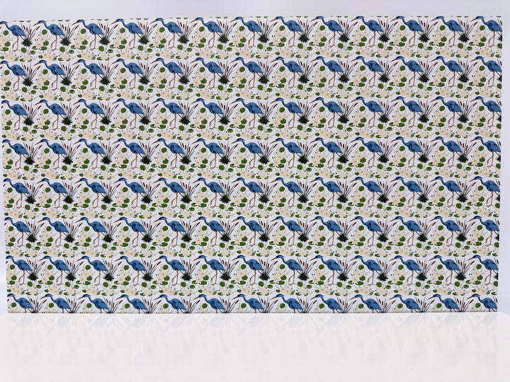 PatternPly® Full Coverage Blue Herons on White MINI
