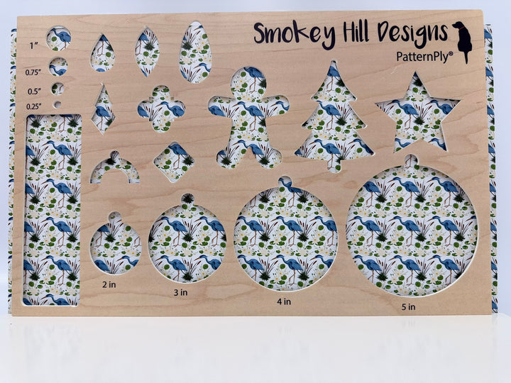 PatternPly® Full Coverage Blue Herons on White MINI