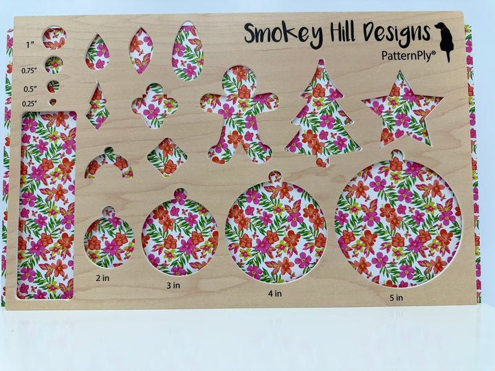 PatternPly® Full Coverage Hibiscus and Plumeria on White