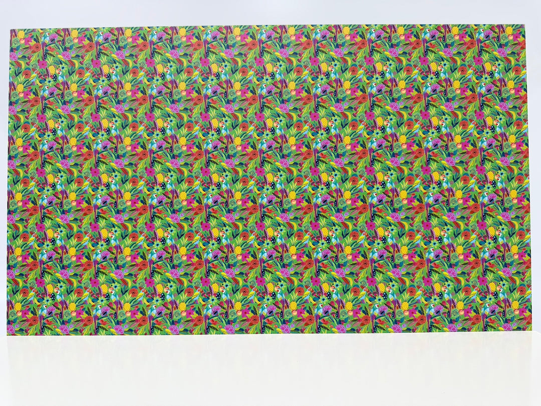 PatternPly® Birds in Paradise on Green MICRO