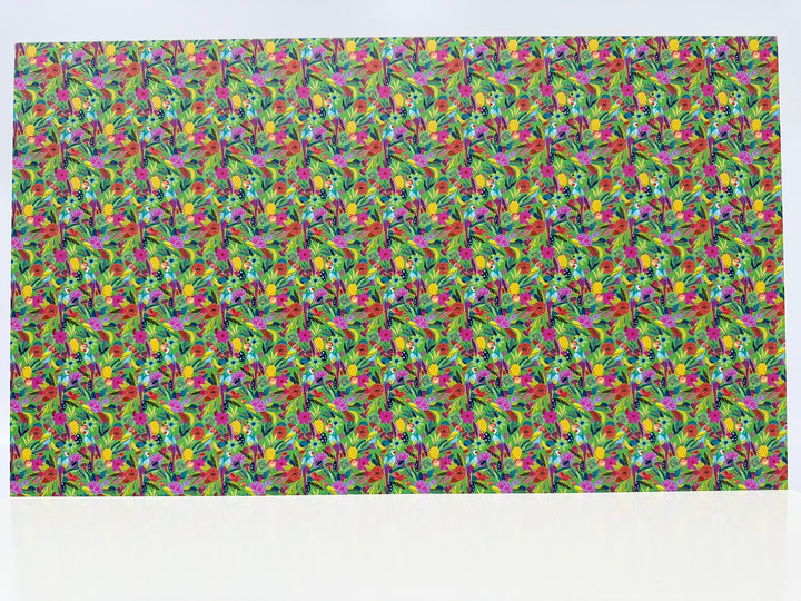 PatternPly® Birds in Paradise on Green MICRO