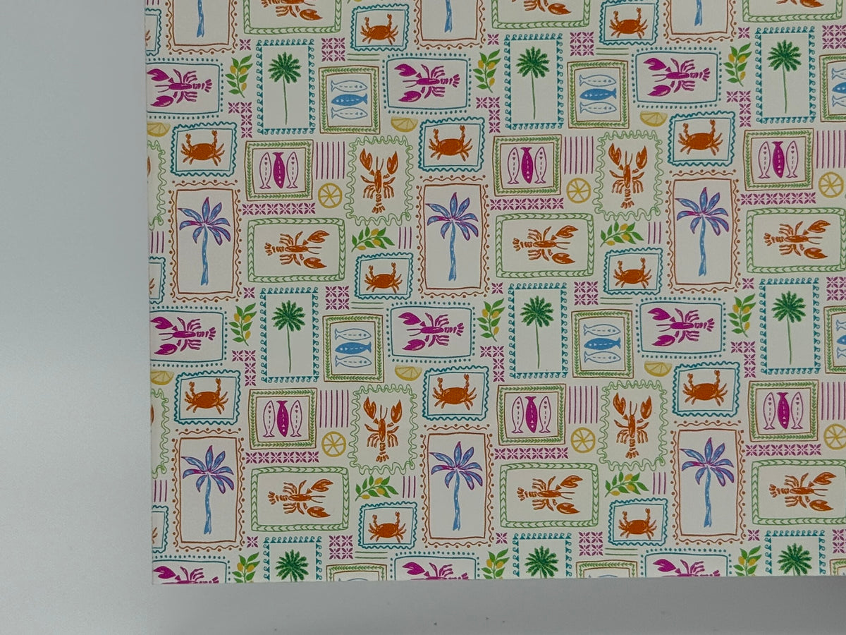 PatternPly® Full Coverage Coastal Stamps sheet showing the pattern