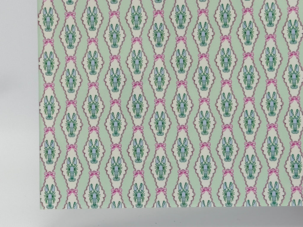 PatternPly® Full Coverage Preppy Lobsters MICRO sheet showing the pattern