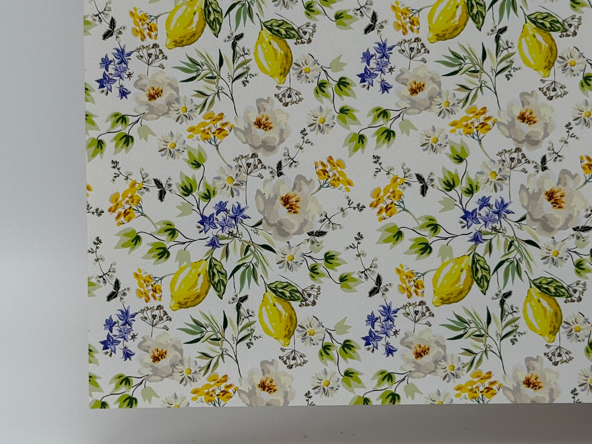 PatternPly® Full Coverage Dainty Lemons sheet showing the pattern