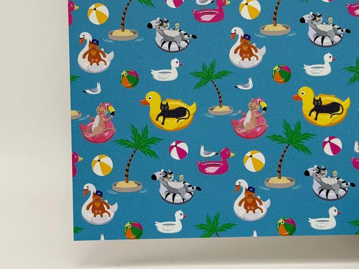 PatternPly® Full Coverage Cats on Vacay