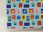PatternPly® Full Coverage Summer Stamps on Blue sheet showing the pattern