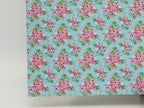 PatternPly® Full Coverage Pink and Aqua Florals MICRO sheet showing the pattern