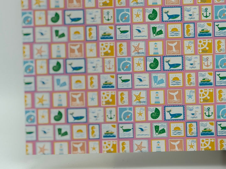 PatternPly® Full Coverage Beach Stamps on Peach