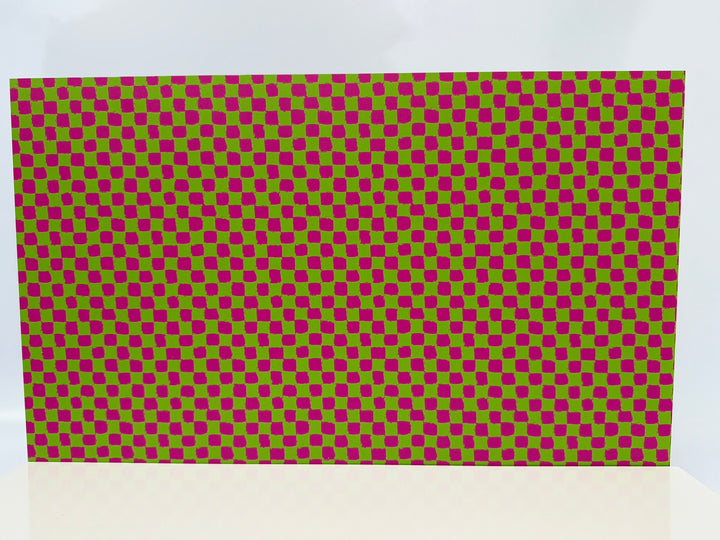 PatternPly® Full Coverage Pink and Green Neon Checkered