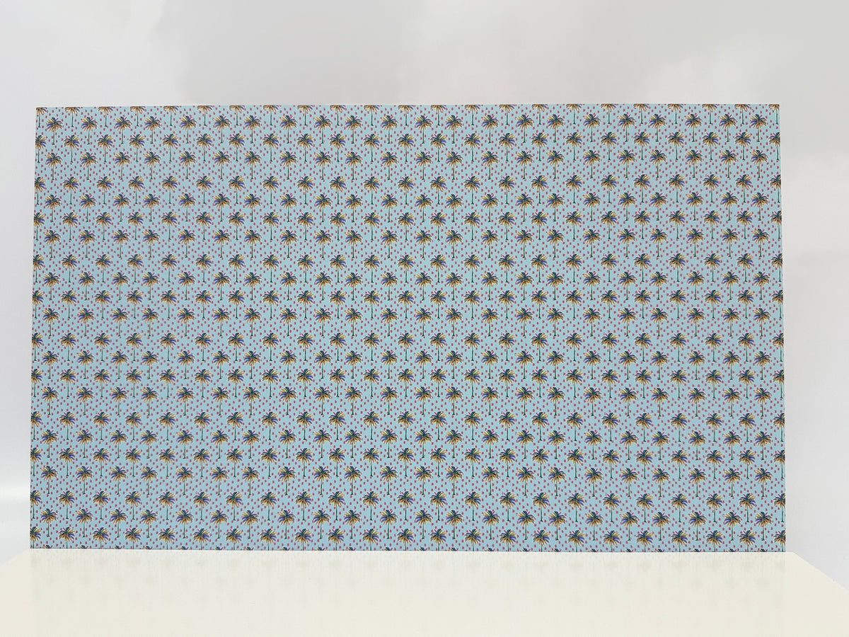 PatternPly® Full Coverage Brushstroke Palm Trees on Blue product photo 2