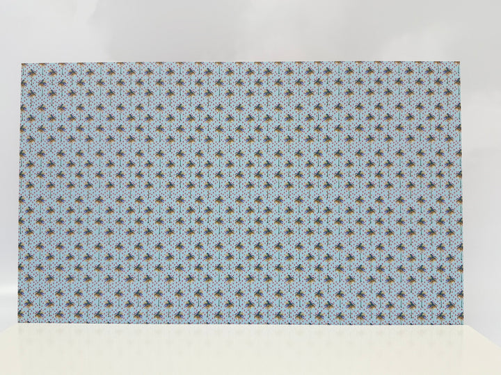 PatternPly® Full Coverage Brushstroke Palm Trees on Blue