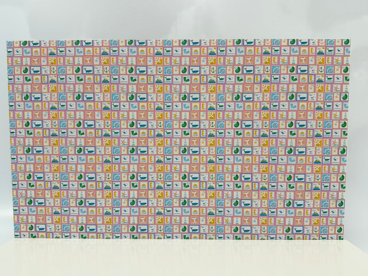 PatternPly® Full Coverage Beach Stamps on Peach product photo 2