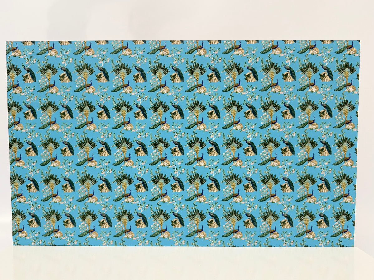 PatternPly® Full Coverage Chinoiserie Peacocks on Blue product photo 2