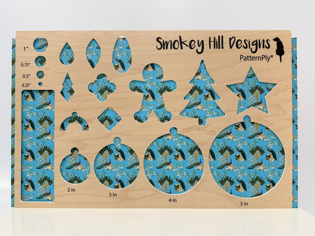 PatternPly® Full Coverage Chinoiserie Peacocks on Blue product photo 3