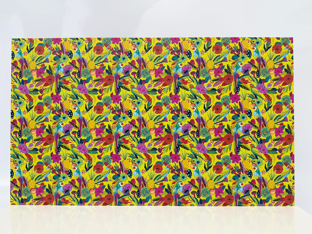 PatternPly® Full Coverage Birds in Paradise on Yellow LARGE product photo 2