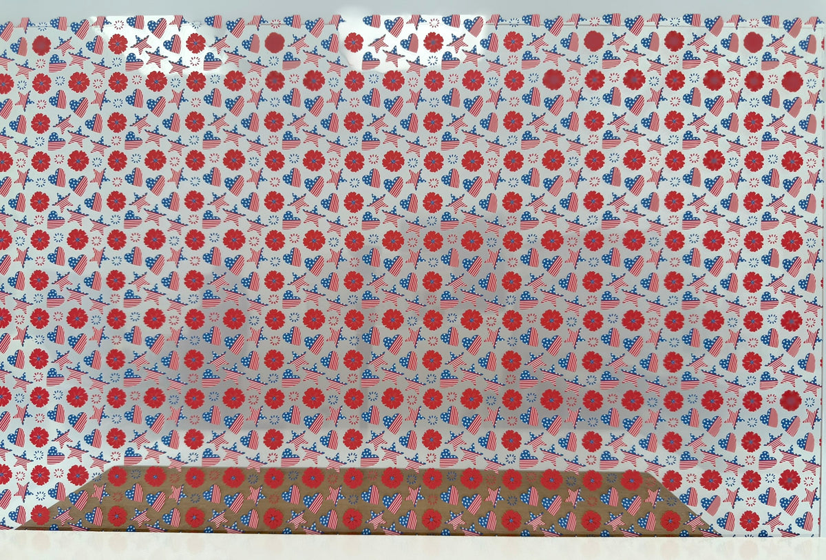 PatternPly® Scattered Patriotic Hearts and Stars LARGE product photo 2