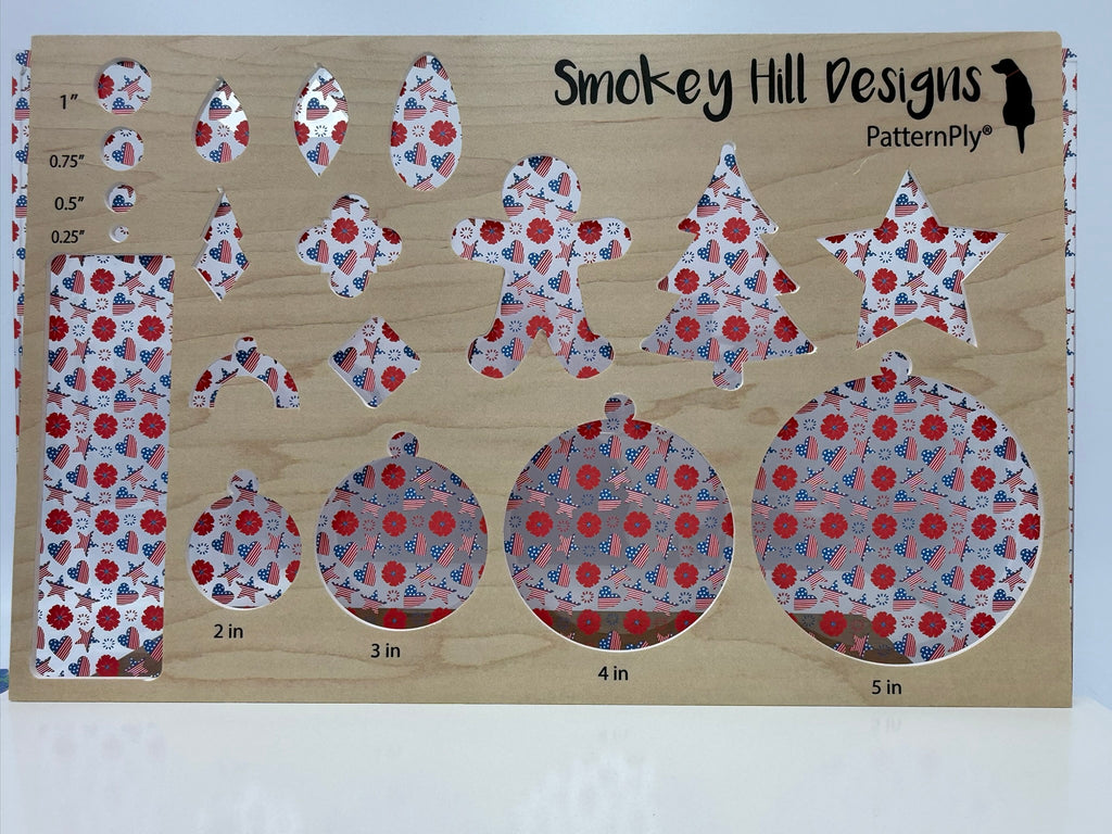 PatternPly® Scattered Patriotic Hearts and Stars LARGE product photo 3