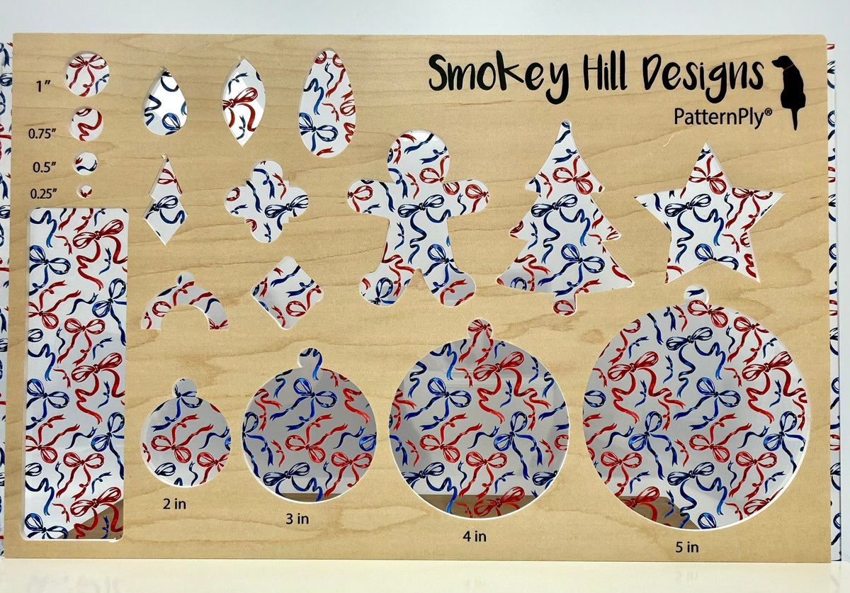 PatternPly® Scattered Patriotic Coquette Bows LARGE product photo 3