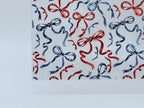 PatternPly® Scattered Patriotic Coquette Bows LARGE sheet showing the pattern