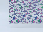 PatternPly® Scattered Fluorescent Fishies sheet showing the pattern
