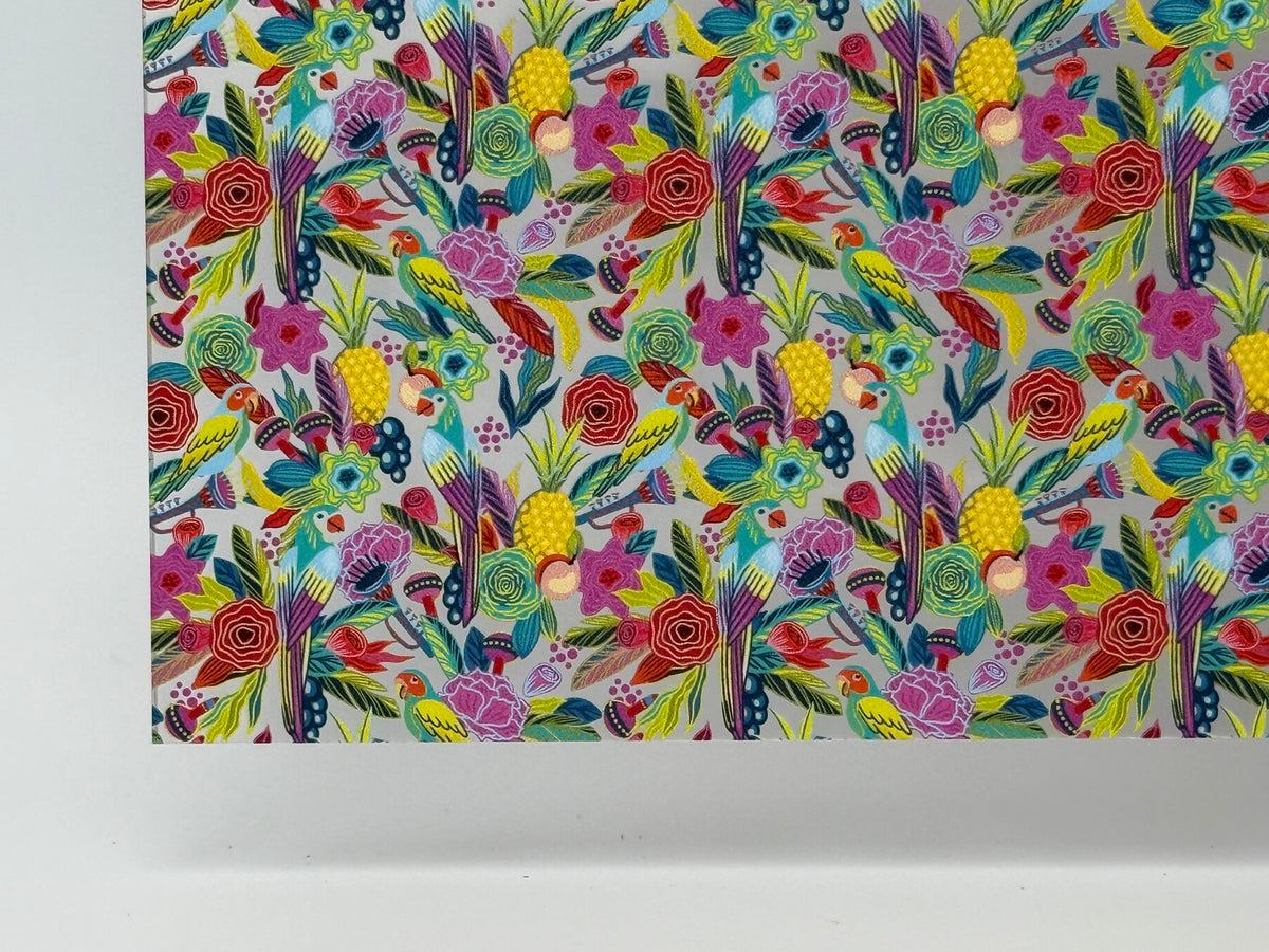 PatternPly® Scattered Birds in Paradise MICRO sheet showing the pattern