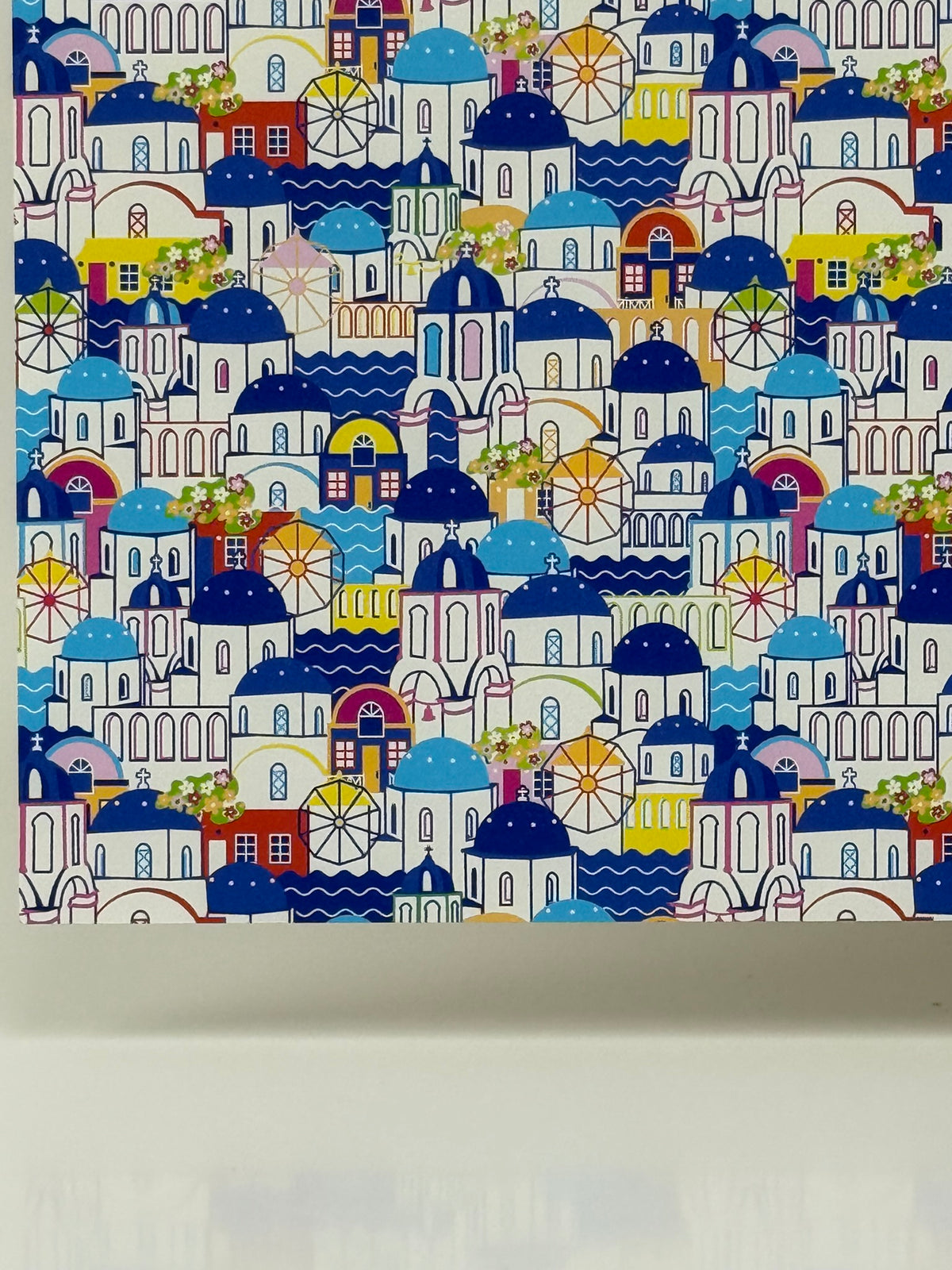 PatternPly® Full Coverage Vacay in Santorini Large sheet showing the pattern