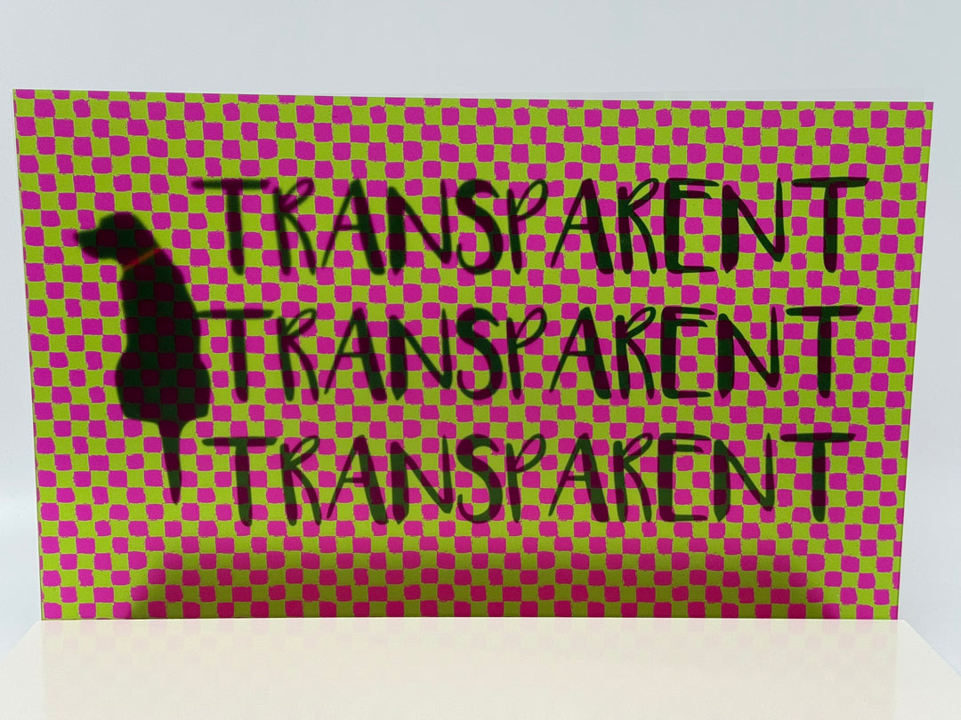 PatternPly® Transparent Pink and Green Neon Checkered