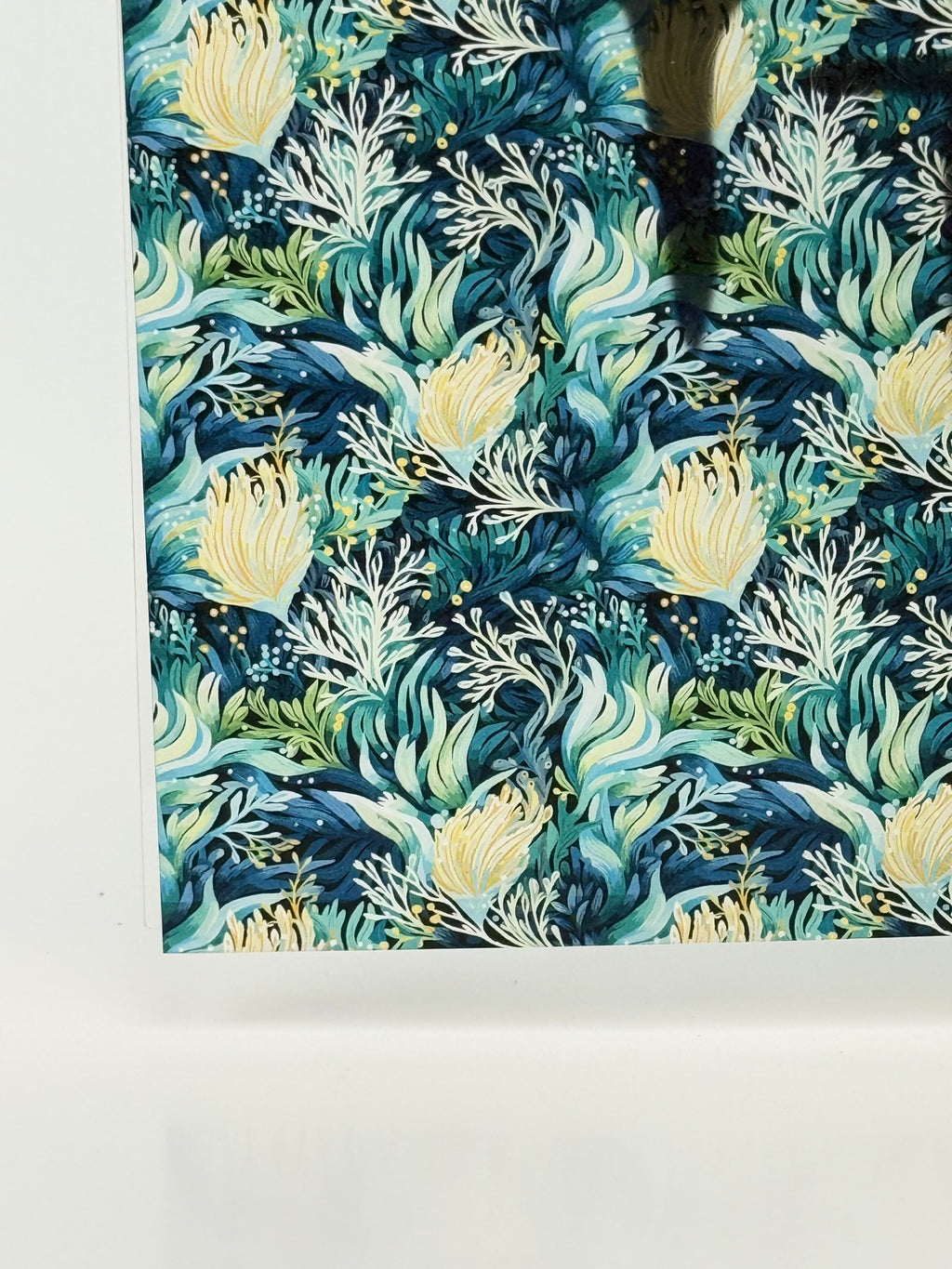 PatternPly® Transparent Blue Seaweed MICRO sheet showing the pattern