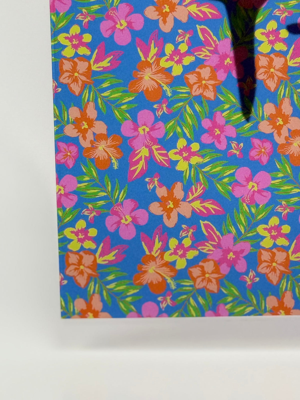 PatternPly® Transparent Hibiscus and Plumeria on Blue sheet showing the pattern