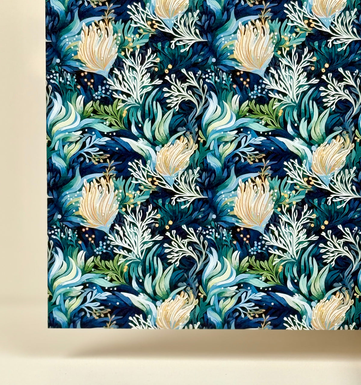 PatternPly® Full Coverage Blue Seaweed MICRO sheet showing the pattern