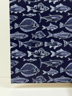 PatternPly® Full Coverage Freshwater Catch on Blue sheet showing the pattern