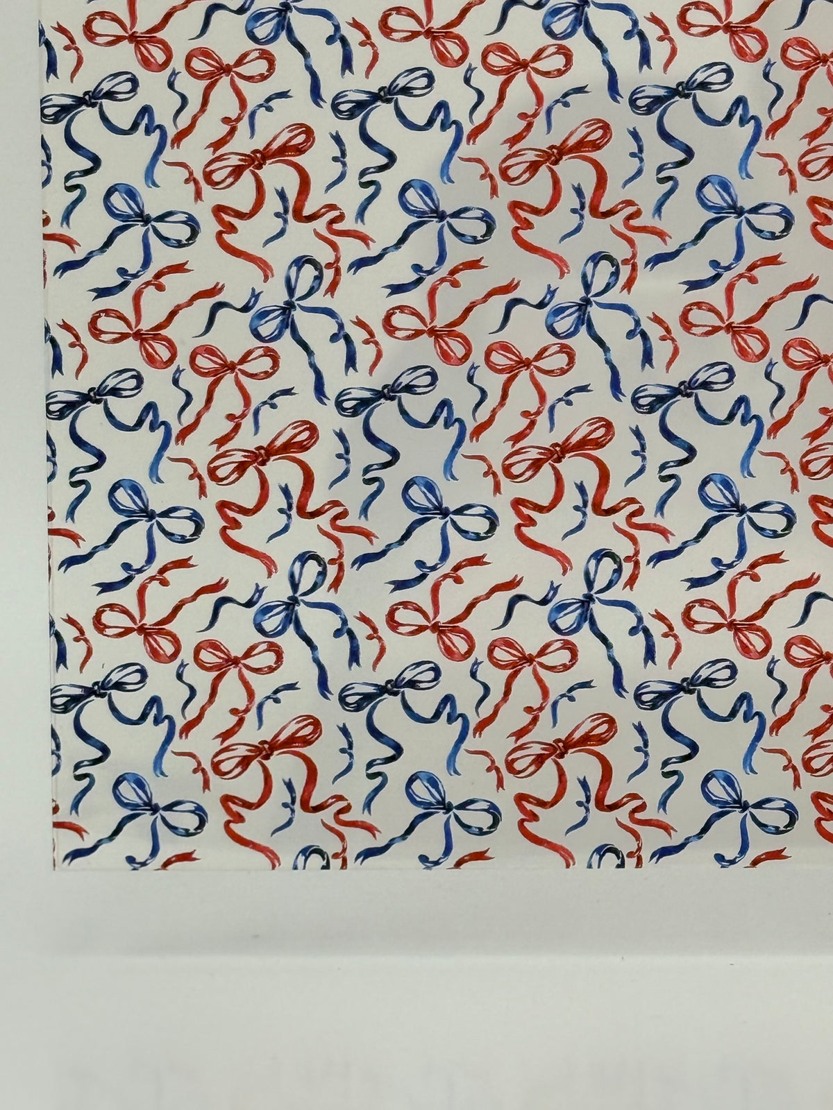 PatternPly® Scattered Patriotic Coquette Bows MICRO sheet showing the pattern