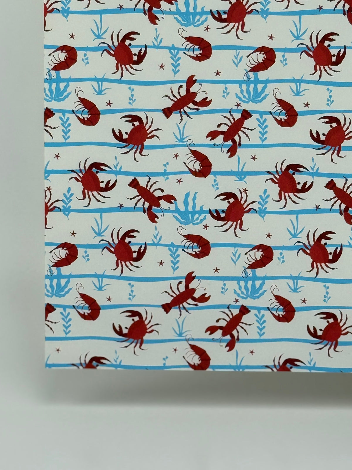 PatternPly® Full Coverage Crabs, Shrimp and Lobsters sheet showing the pattern