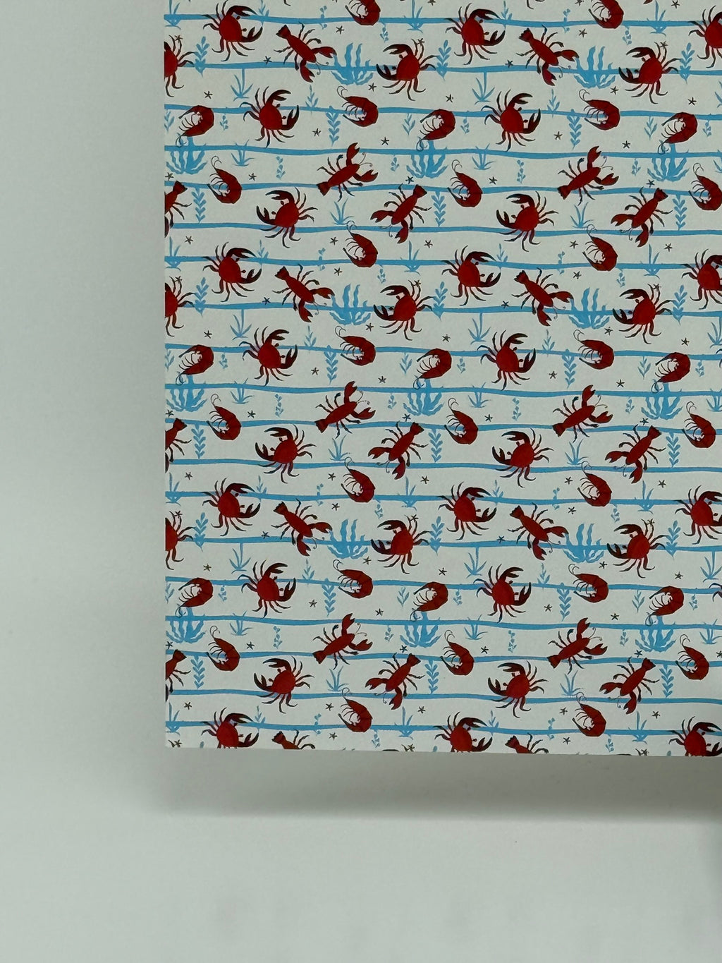 PatternPly® Full Coverage Crabs Shrimp and Lobsters MICRO sheet showing the pattern