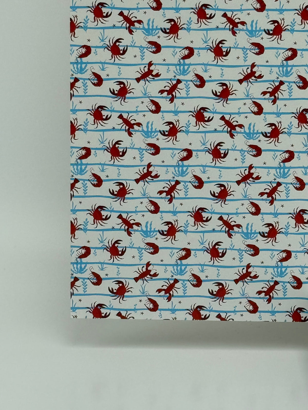 PatternPly® Full Coverage Crabs Shrimp and Lobsters MICRO sheet showing the pattern