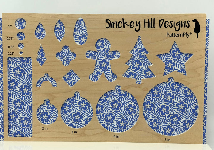 PatternPly® Full Coverage Periwinkle Hibiscus LARGE