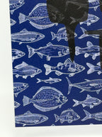 PatternPly® Transparent Freshwater Catch on BLUE sheet showing the pattern