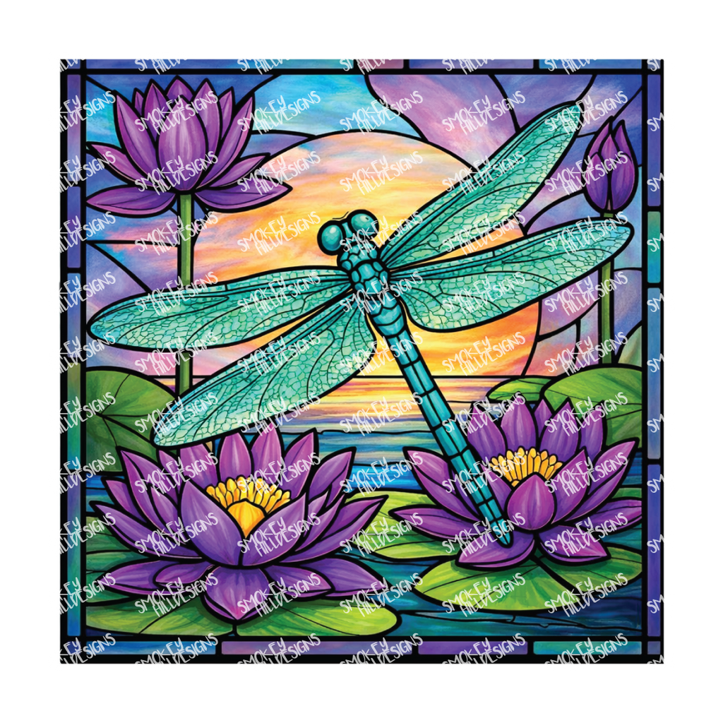 PatternPly® Transparent Insect Series Volume 1 Dragonflies 14 art scene artwork