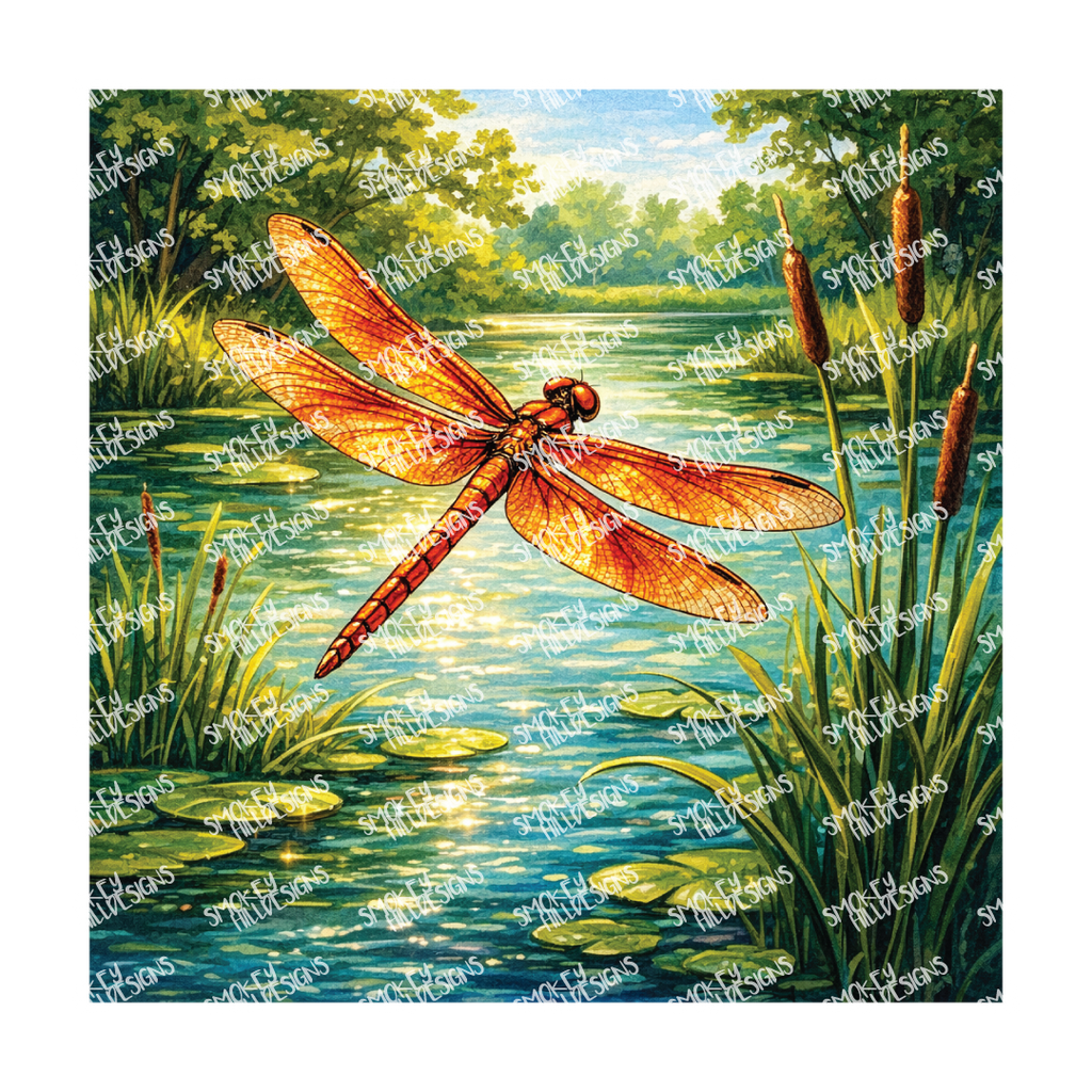 PatternPly® Transparent Insect Series Volume 1 Dragonflies 21 art scene artwork