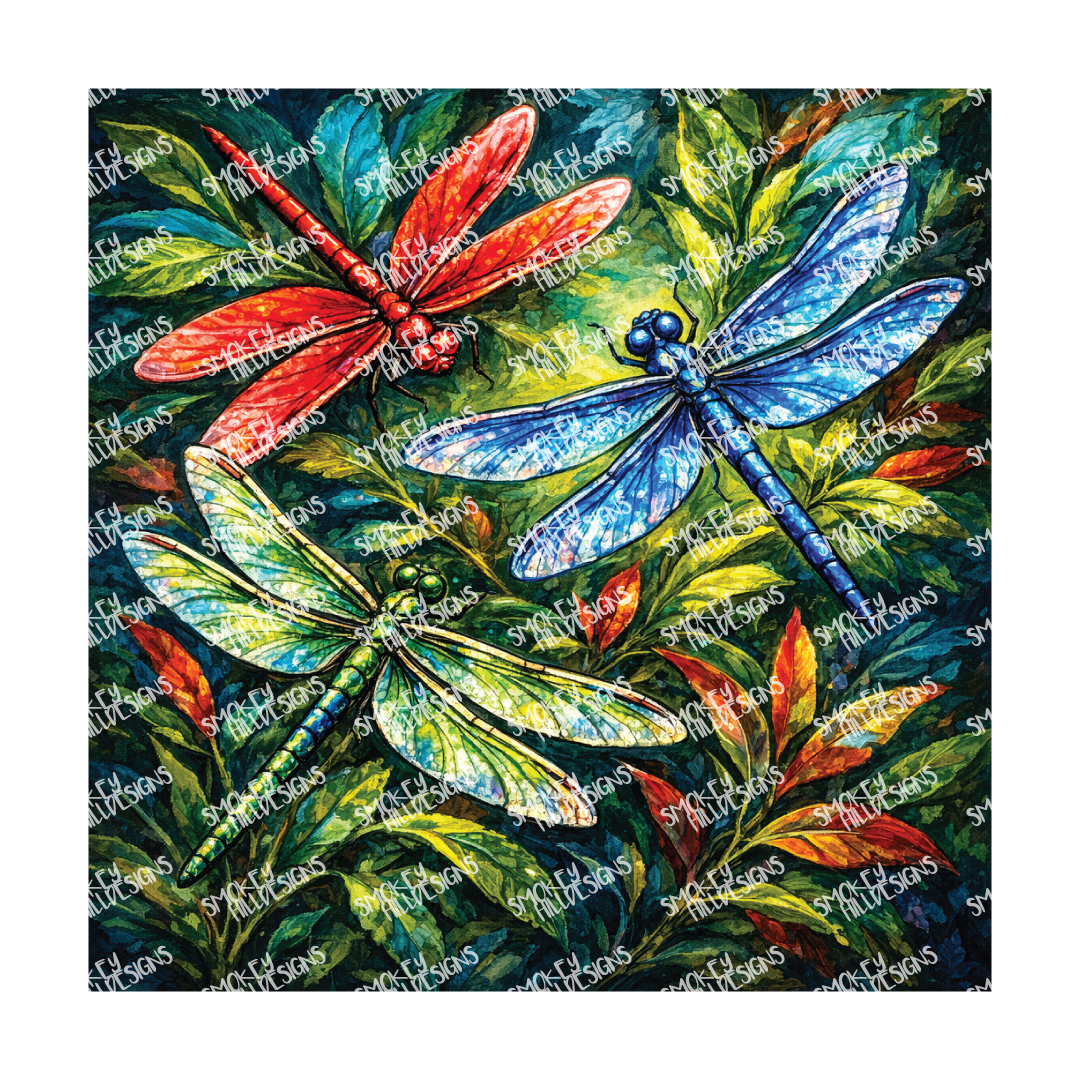 PatternPly® Transparent Insect Series Volume 1 Dragonflies 24 art scene artwork