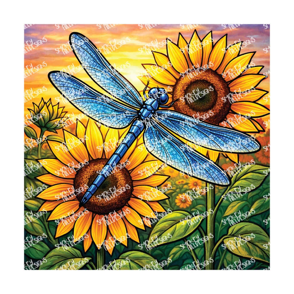 PatternPly® Transparent Insect Series Volume 1 Dragonflies 2 art scene artwork